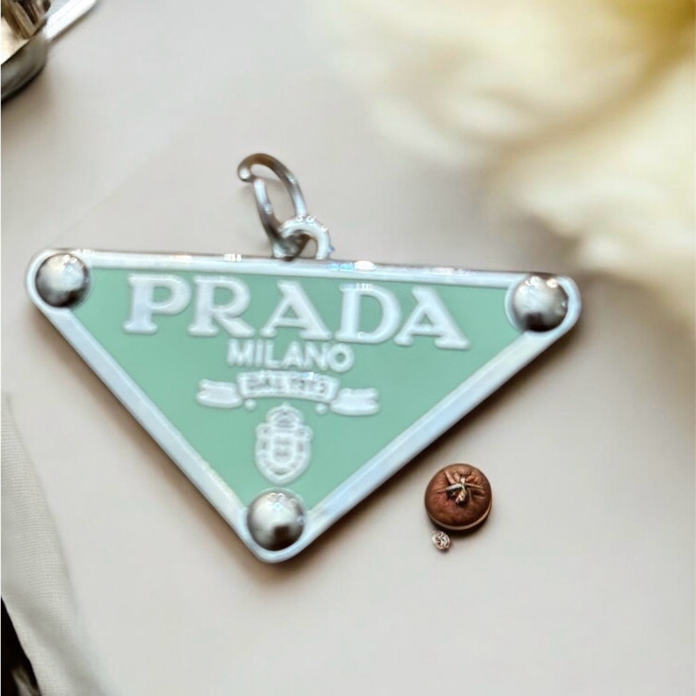 Prada Mint Green Triangle Charm